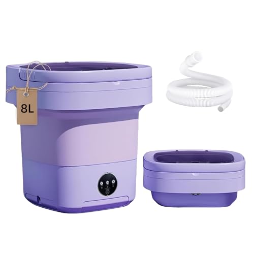 La mejor selección de lavadora chica disponible en línea para comprar. 43 Lavadora Portátil | Centrifugado de Alta Velocidad y Limpieza Profunda | Mini Lavadora Plegable | Portátil para Viajes, Apartamento, Hogar | Ideal para Ropa Interior (Morado)