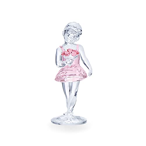 SWAROVSKI Dancers Young Ballerina, Pink, and Clear Swarovski Crystal Figurine, Part of the Swarovski Dancers Collection