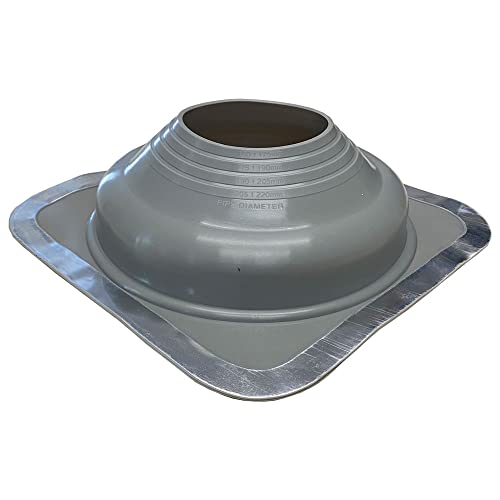 Chimsoc HT Rubber Pipe Flashing - Grey High Temperature Silicone - Suits 160-220mm Diameter Pipes