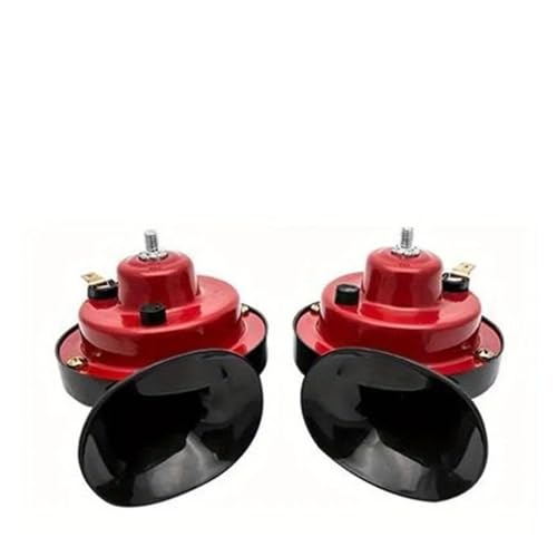 Bocinas impermeables de 12V en rojo y negro para motos y barcos 5