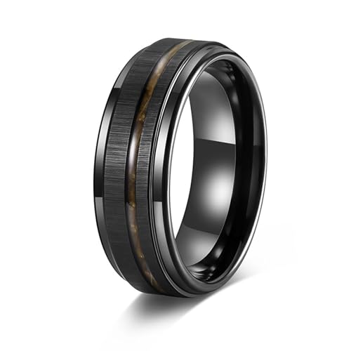 Bague de fiancaille homme Wycian tungstène : le cadeau d'alliance noir idéal