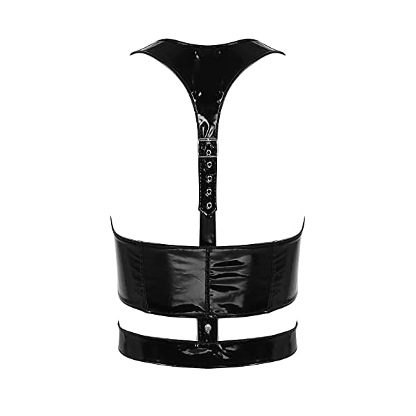 TiaoBug Unisex Sexy Body Brust Harness Leder Geschirr Kunstleder Einstellbar Schnallen Gürtel Clubwear Punk Rollenspiel… – Bild 3