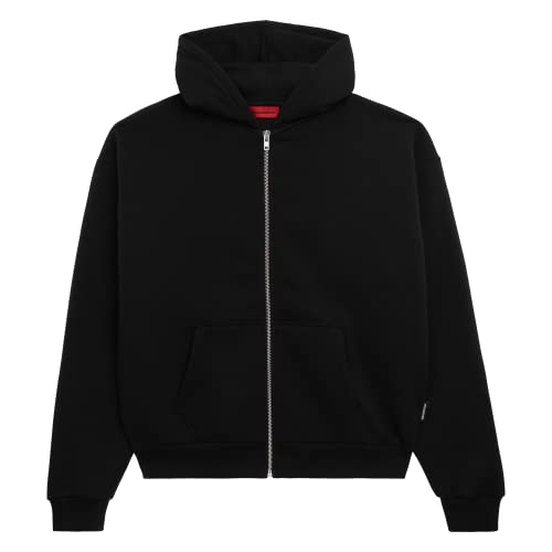 Prohibited einfarbiger Basic Oversized Zip-Hoodie | Premium Herren & Damen...