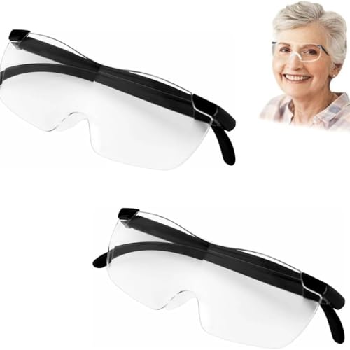 KOMUNJ 2 Stück 300% Vergrößerungsbrille, Lese Lupenbrille,...