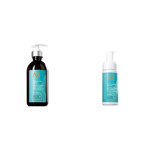 Moroccanoil Intense Curl Cream, 300ml & Curl Control Mousse, 150ml