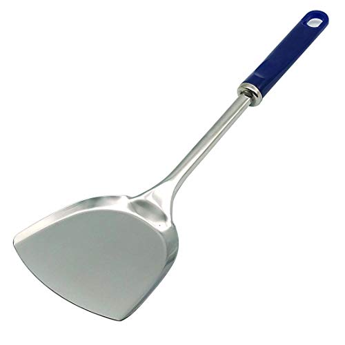 Stainless Steel Wok Spatula13 Inch Plastic Handle Wok Turner Kitchen Utensil Cooking Shovel Scoop Ladle 13 Spatula