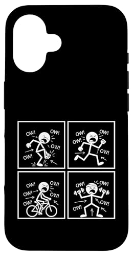 Ow Ow Ow Ow Stickman Figure Humorous Chronic Pain Awareness �X�}�z�P�[�X iPhone 16 �p