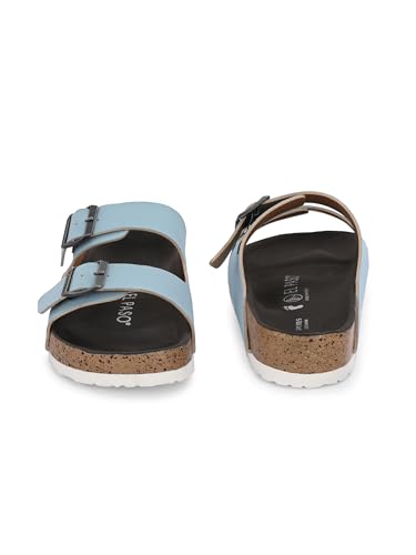 Image of EL PASO Leather Fashion Sandals Casual Platform Heels Wedges Cork Sole Sandal for Women & Girls