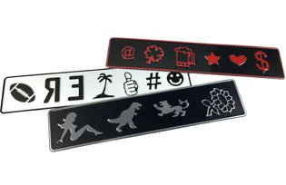 Custom European Style License Plate - 10 Character Multiple Colors #TOP7