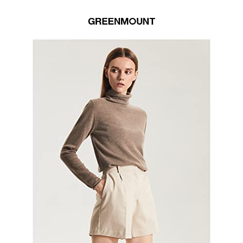 Greenmount Women's Essential Turtleneck Sweater 100% Pure Cashmere Long Sleeve Pullover Undyed Sweater For Women #TOP1