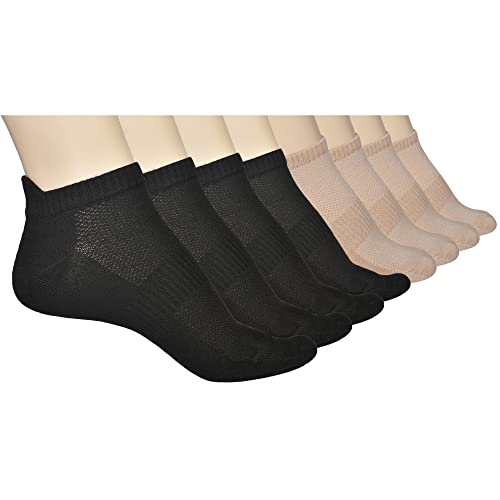 Unisex Thin Rayon Ankle Socks, Breathable Low Cut Athletic Running Sports Socks for Women and Men 4-8-12 Pairs