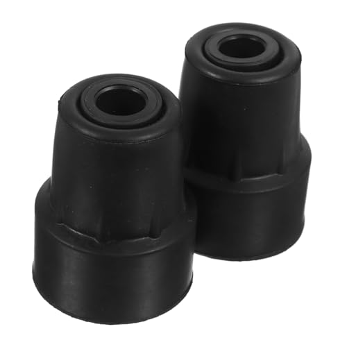 Didiseaon 2Pcs Heavy Duty Cane Tips Non Slip Crutch Foot Covers for Trekking Poles and Walking Sticks Durable Replacement Accessories for Enhanced Stability and Grip