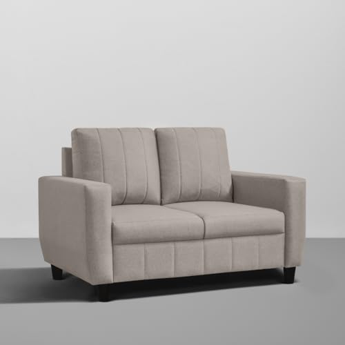 Image of Sleepyhead Bae Designed by Duroflex - 2 Seater Sofa Chair, Premium Fabric |Space-Saving Design |Comfort & Easy Maintenance |3 Years Warranty |Stylish Two Seater for Living Room - Pebble Brown