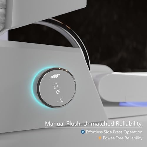 Image of Hindware Automate Imperial Smart Toilet | Adjustable Dryer | Heated Seat | Remote Control & Dual Flush | Nozzle Self-Cleaning | Foot Sensor Flush | Ceramic Floor-Mount EWC S-300 Trap | Star White