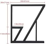 Metal Furniture Legs Table Legs H28 x W24 Inch Black,Dining Metal Table Leg 2-Tier,Office Table Legs Computer Desk Legs Country Style Table Legs,Set of 2 Modern,DIY Iron Bench Legs