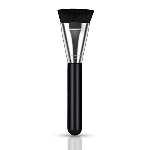 Preisvergleich Produktbild Professioneller flacher Konturenpinsel, Make-up-Pinsel, Gesichtspinsel, Wangen, Puder, Kosmetikpinsel, schwarz