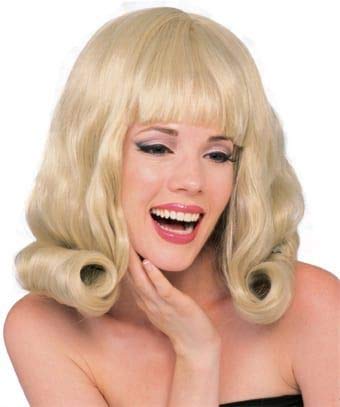 Rubie's Costume 60's Revolution Blonde Flip Bob Wig, Yellow, One Size