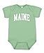 Wild Bobby State of Maine College Style White Fashion Baby Creeper Boys Girls Infant Bodysuit, Mint, 12M