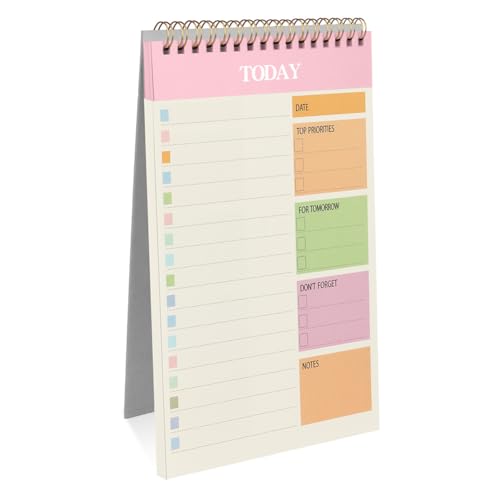 OFFCUP Bloc de Planification Hebdomadaire, 1pc A5 To-Do List de Taches 52 Feuilles (104 Pages), Blocs Note Agenda Quotidien Non Daté Détachable pour Scolaire, Bureau &...