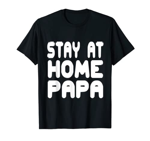 Stay At Home PAPA Retro Working At Home - Maglietta regalo per papà Maglietta