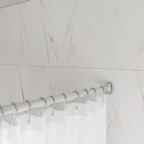 Naiture Shower Curtain Rod Single Swivel Flange Or Bracket, Sold In Pair, Chrome Finish #TOP2