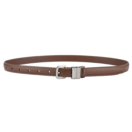 Skinny Belts, Women's Belts Vintage Pure Cowhide Denim Alloy Pin Buckle Minimalist Waist Belt