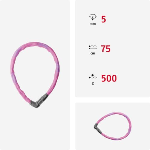 ABUS Kettenschloss Steel-O-Chain 5805C, 75 cm, Pink – Ansicht 3