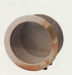 炭天 信楽焼 白金彩丸水槽(小)