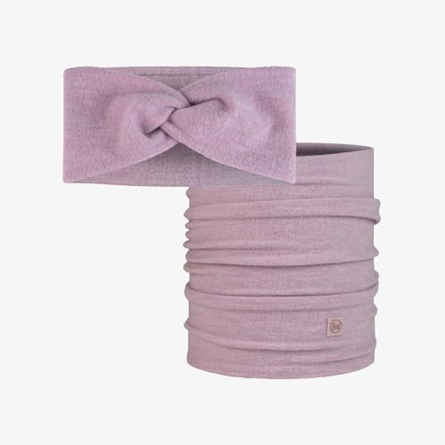 Bandeaux Merino Fleece BUFF Rose et tour de cou isolant avec thermorégulation