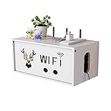 BOÎTE DE RANGEMENT POUR ROUTEUR SANS FIL EN BOIS : Cette étagère est pratique, facile à gérer, petit espace, grande capacité, stockage de partition, forte perméabilité à l'air, dissipation rapide de la chaleur et divers scénarios d'application. C'est un choix de qualité et digne de confiance.