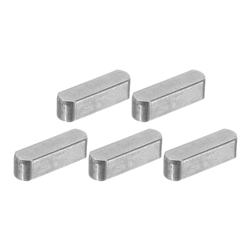 uxcell 5Pcs Round Ended Feather Key, 4 x 4 x 14mm Carbon Steel Parallel Drive Shaft Key Stock, Machine Keyway for Shaft Type Fastening Connection