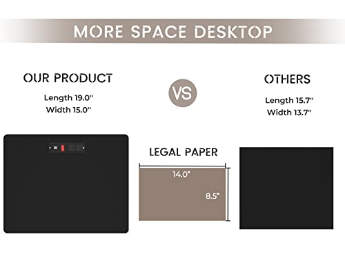 Hasuit Nightstand With Charging Station And Led Lights, Large Bedside Table With 3 Storage Drawer, Black Night Stand For Bedroom, Wider Tabletop 19.0''(L) X 15.0''(W) #TOP2