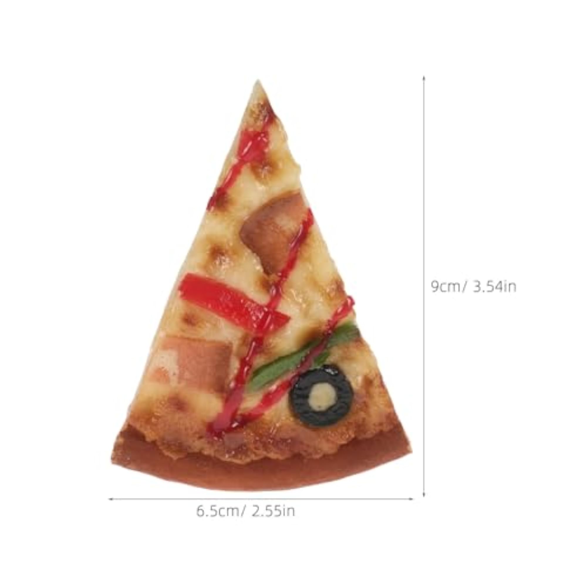 Realistic Faux Pizza Slice Model for Home Decoration
