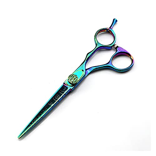 Ciseaux de barbier clairsemés et kit de coupe de cheveux de 6 pouces Set-Q vert