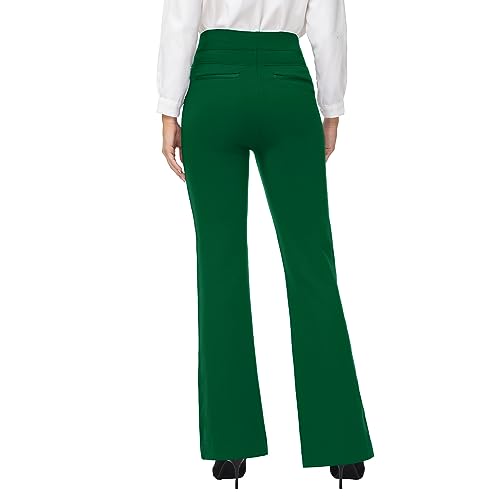 Aurefin Women’s High Waist Bootcut Dress Pants， Tummy Control, 4-Way Stretch Pull on Casual Work Pants for Women.3