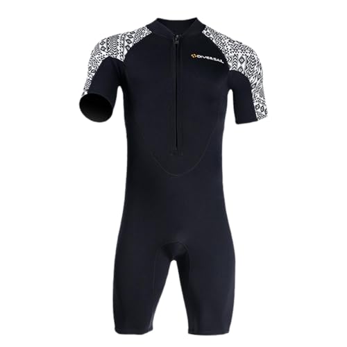 Traje de buceo corto de 3 mm para adultos con cremallera frontal 4