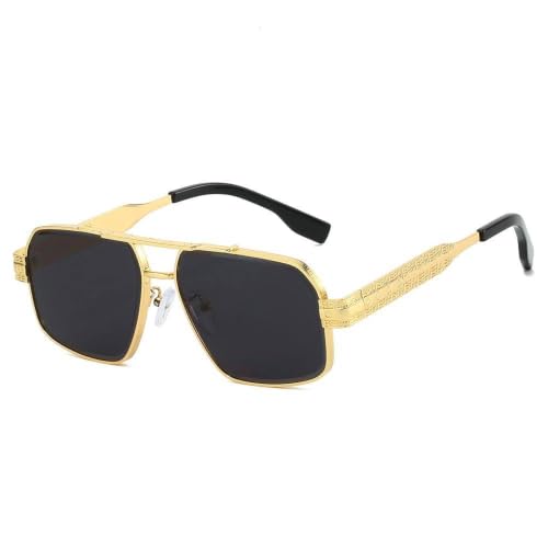 Lunettes de soleil Flash noires et dorées idéales pour vos sorties urbaines tendance