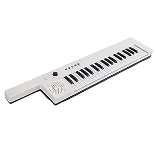 [PORTABLE KEYTAR DESIGN] With 37 keys and a portable guitar keyboard, this mini keytar can be played anytime, anywhere. [HIGH POLYPHONY] Featuring 32 notes polyphony, this keyboard allows for continuous notes without interruption, perfect for beginne...