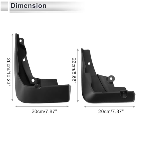 Image of X AUTOHAUX 1set Front and Rear Mud Flaps Splash Guards Mud Guards for Audi A8L 2022-2023 W /Mount Accessories