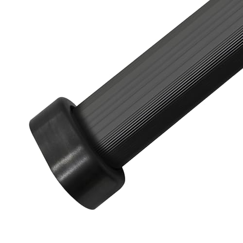 Aluminum Closet Pole 1 3/16 H x 19/32 W x 1mm Thick | Heavy-Duty Rust-Resistant Wardrobe Rod | For Built-In Closets Garment Racks & Cabinets Cut to Size (Black 46)