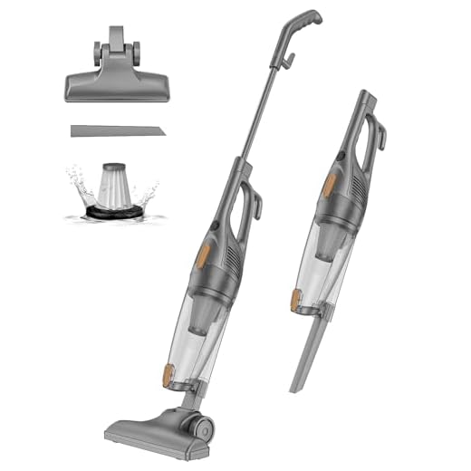 Redkey P5 400W Aspirateur Balai avec Fil, 14KPa Aspirateur Balai Filaire, 2-in-1 Aspirateur sans Sac, 1200ml Aspirateur Laveur, Aspirateur Balai sans Fil, Aspirateur à Poils pour Sols Durs, Noir