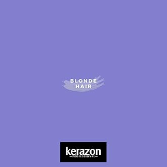 KERAZON Blonde Brazilian Hair BTX Treatment Purple Mask Platinum Effect & Silver Hair Providing Smoothing, Deep Hydration, Anti-Brass, Shine, Softness, Volume And Frizz Control. Salon Size.