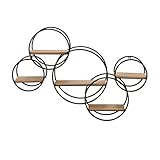 wandregal ikea weiß Modernes Design: Das Wandregal (schwarz) besticht durch seinen runden Metallrahmen und die Einlegeböden aus Holz (MDF) in trendiger, ausgefallener Optik.