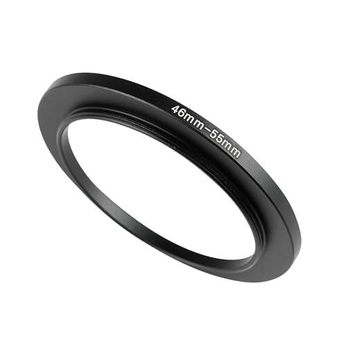 Image of 46-55mm Step-Up Ring Adapter, 46mm to 55mm Step Up Filter Ring for 46mm Lens Install 55mm ND CPL UV Camera Lens Filter(46mm-55mm)