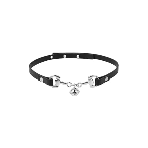 Fycakly Sautoir Femme Long Collier noir à plusieurs niveaux pour femme, collier ras du cou gothique en cuir, de jour soumis, pour