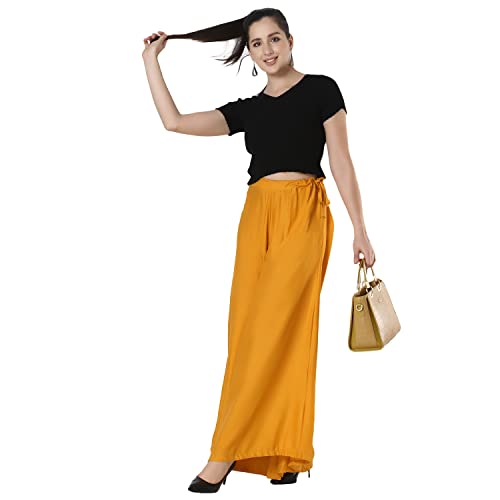 Image of Super Soft Flared Solid Rayon Sharara In 10 Attractive Colours For Women's And Girl's