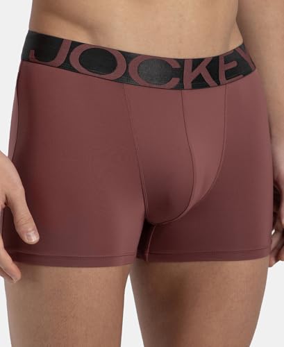 Image of Jockey IC28 Men Tactel Microfiber Elastane Stretch Solid Trunk with Moisture Move Properties