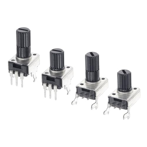 Potenciómetro RV09 vertical 100K Ohm resistencia ajustable 3 pines eje 20mm