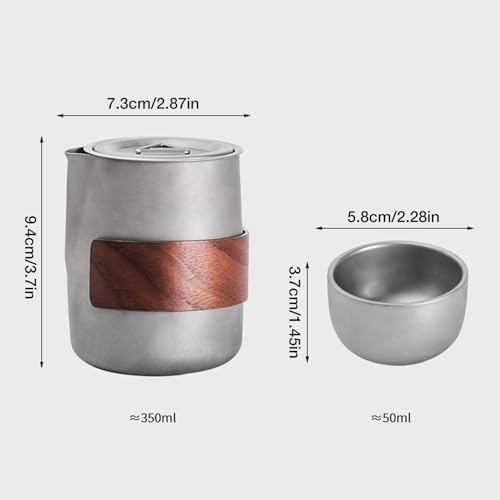 Juego de té para acampar de diseño elegante con bolsa protectora 6