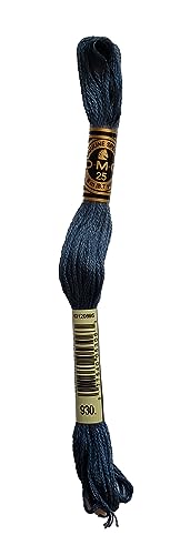 Image of DMC 6-Strand Embroidery Cotton Bundle - Antique Blue Color Family -6 Skeins of Thread - 8.7yd Skeins